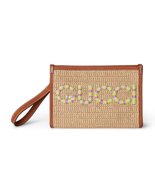 Gucci Natural Pouch With Logo