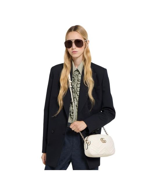 Gucci Natural Gg Marmont Small Camera Bag