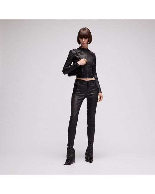 Gucci Gray Lightweight Stretch Leather Pants, Size 46 It, Ready-To-Wear