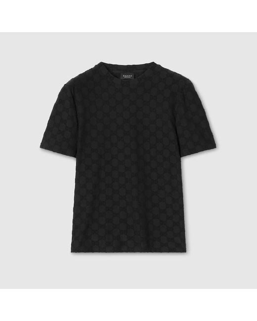 Gucci Black Gg Stretch Jersey T-Shirt, Ready-To-Wear for men