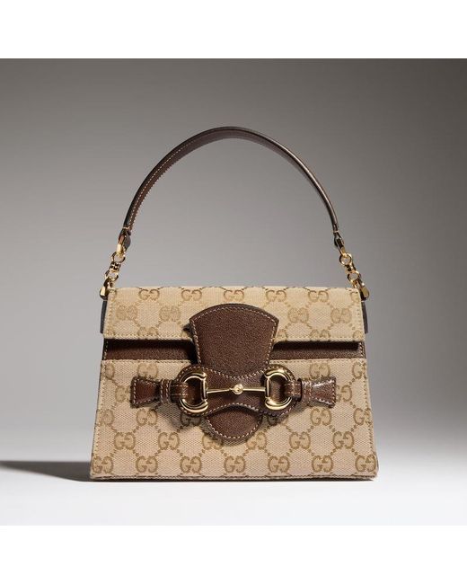 Gucci Brown Horsebit Duomo Small Top Handle Bag