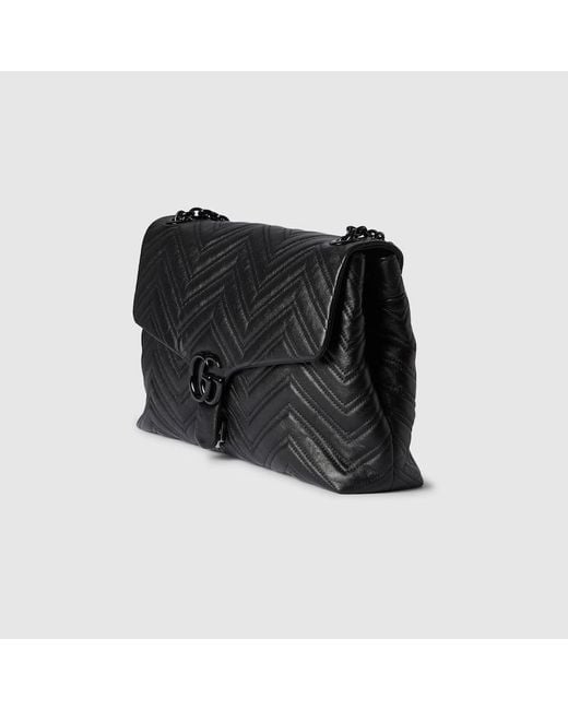 Borsa A Spalla Gg Marmont Misura Grande di Gucci in Black