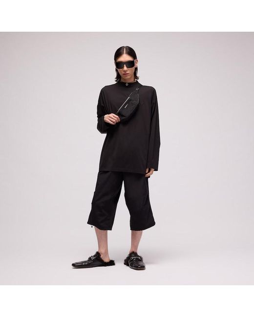 Gucci Black Cotton Silk T-Shirt With Embroidery for men