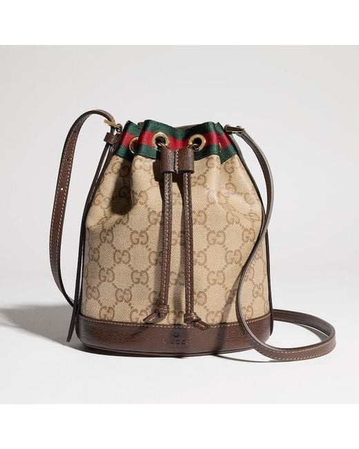 Gucci Natural Mini Bucket Bag With Web