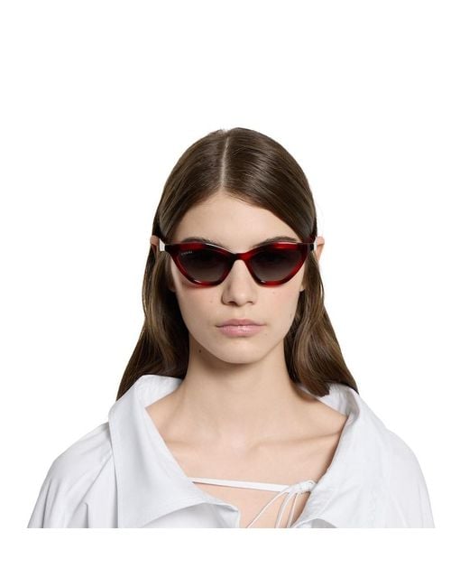 Lunettes De Soleil Œil-De-Chat Gucci en coloris Red