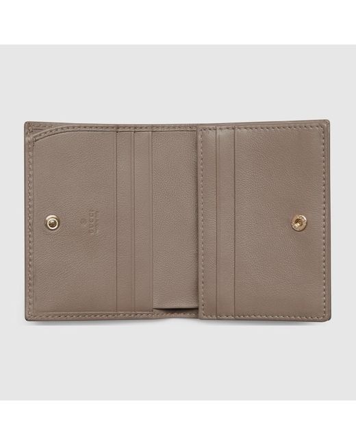 Mini Portafoglio Gg Marmont di Gucci in Brown