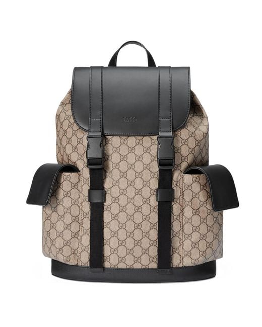 Gucci Soft GG Supreme Backpack in Black for Men Lyst