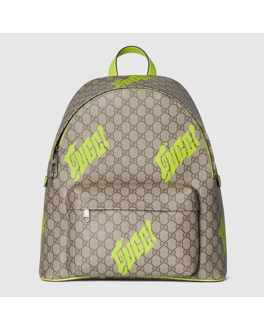 Gucci Mittelgroßer Rucksack Mit Print in Natural für Herren