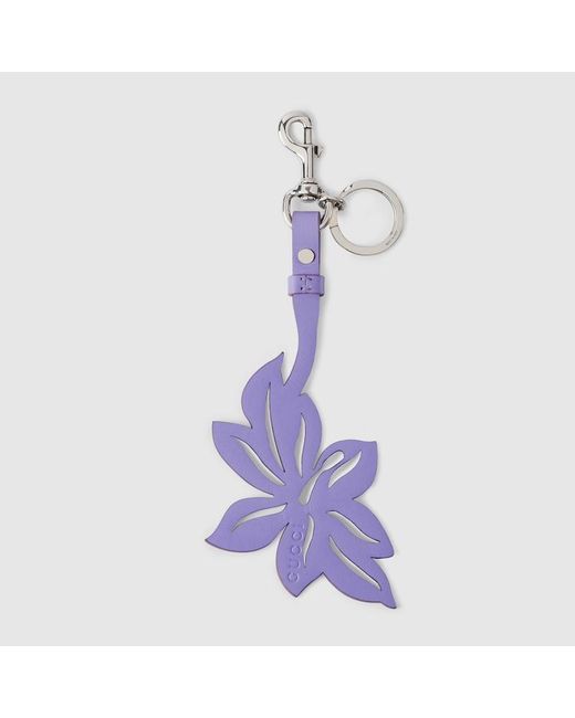 Portachiavi Con Pendente Con Fiore di Gucci in Purple da Uomo