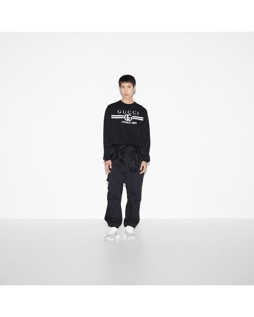 Gucci Sweatshirt Aus Baumwolljersey Mit Print in Black für Herren
