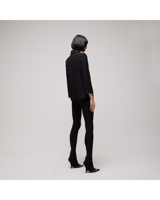 Gucci Black Linen Blend Caban, Size 38 It, Ready-To-Wear