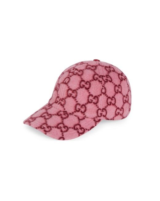Gucci Pink GG Wool Baseball Hat for men
