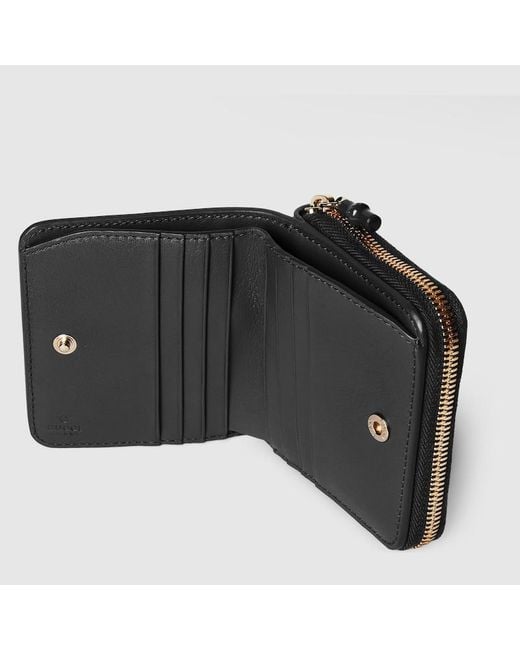 Gucci Black Small Wallet With Bamboo