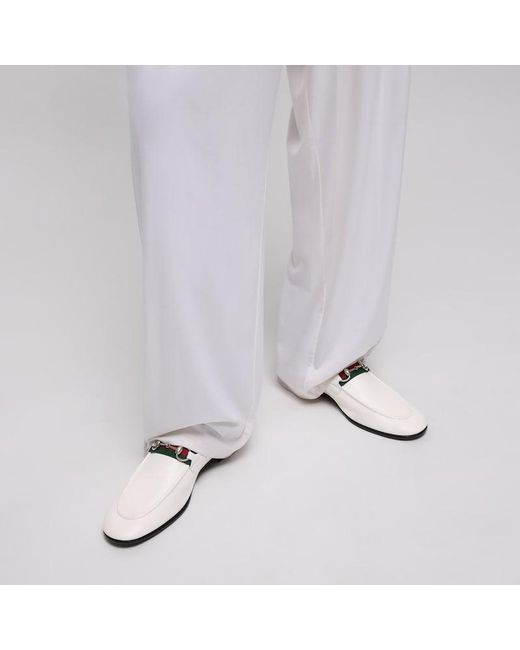 Gucci White Como Loafer, Leather for men