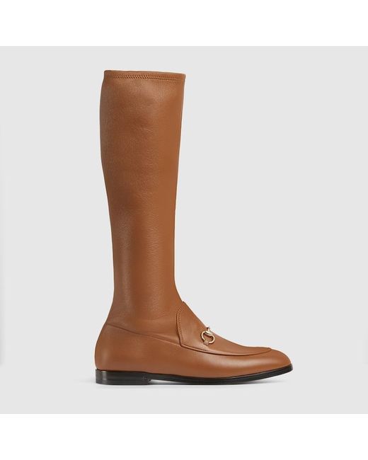 Gucci Brown Jordaan Boot, Leather