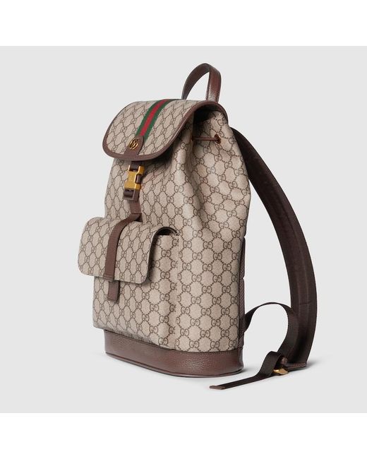 Gucci Brown Ophidia Small Backpack for men