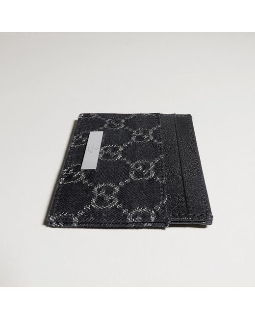 Gucci Black Card Case With Plaque
