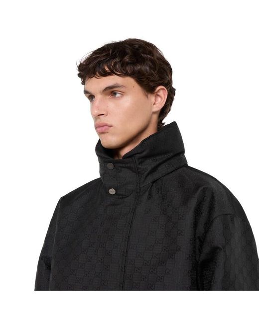 Gucci Black Reversible Cotton Ripstop Zip Jacket for men