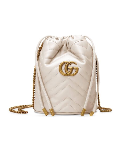 gg marmont mini quilted leather bucket bag