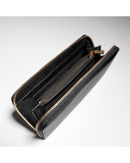 Gucci Black Zip Around Wallet With Lettering