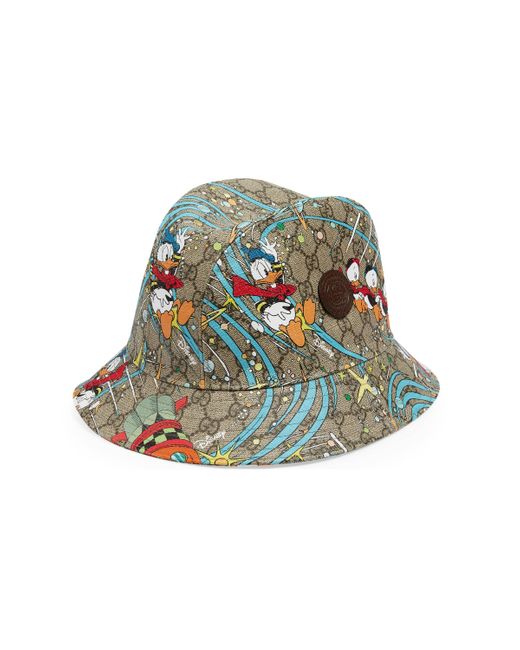 Sombrero de lona Supreme Donald Duck Disney x Gucci de color Natural