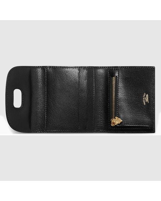Gucci Black Bamboo Card Case On Strap
