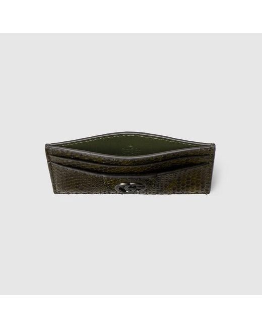 Gucci Kartenetui Aus Pythonleder in Green für Herren