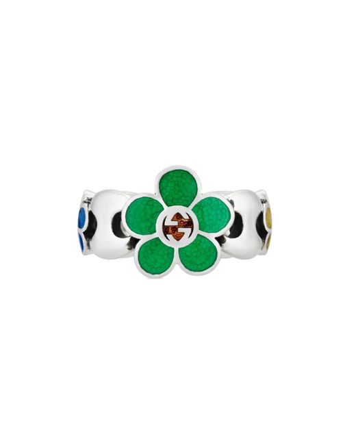 Gucci Green Enamel Flower Ring