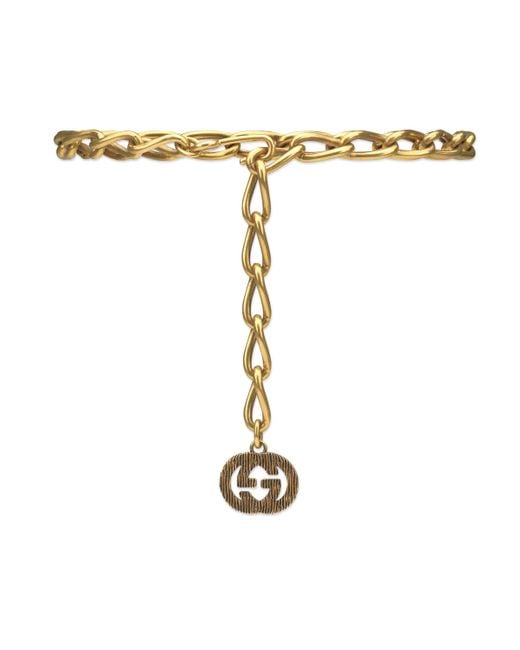 Gucci Chain Belt With Interlocking G in Gold (Metallic) Lyst UK