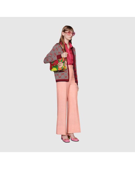 Gucci グッチ公式 グッチ ホースビット 1955 ケン スコット プリント ショルダーバッグマルチカラー レザーcolor Descriptionレザー Lyst