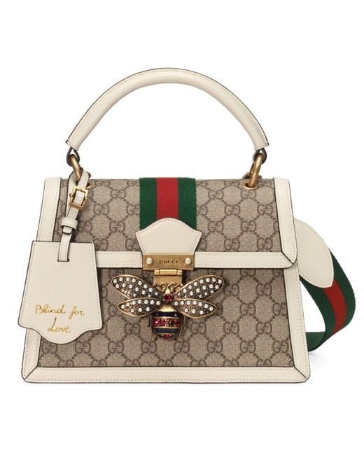 Gucci Queen Margaret Small GG Top Handle Bag in Natural | Lyst Australia