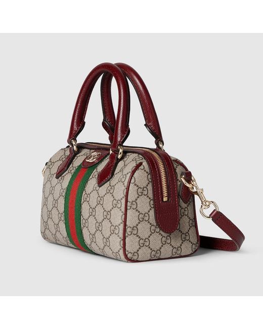 Gucci 〔オフィディア〕スモール ボストンバッグ, ベージュ, Ggキャンバス Brown
