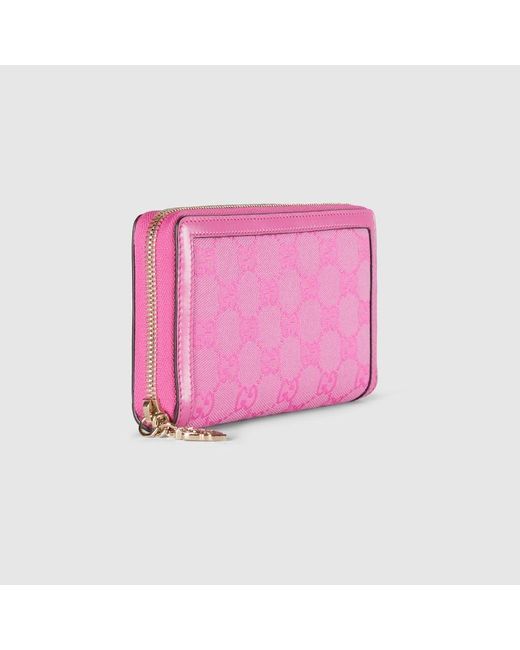 Gucci Pink Luce Zip Around Wallet