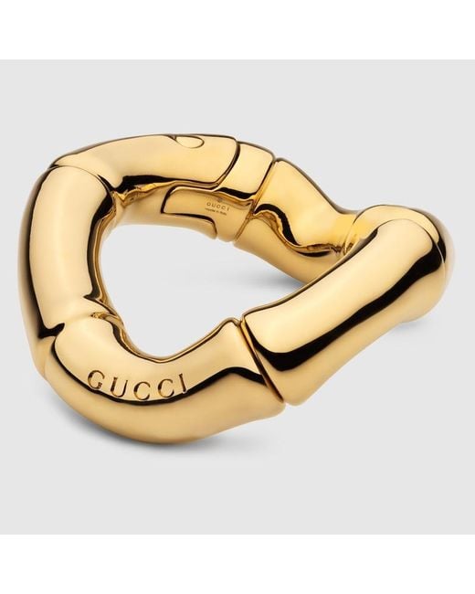 Gucci Metallic Bamboo Cuff Bracelet