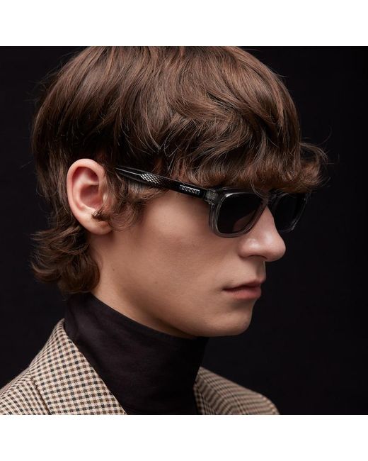 Gucci Brown Rectangular-Frame Sunglasses for men