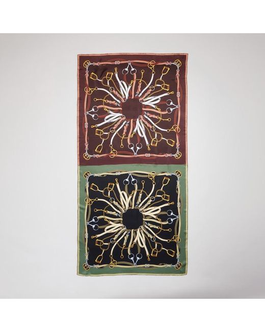 Gucci Green Printed Silk Twill Stole