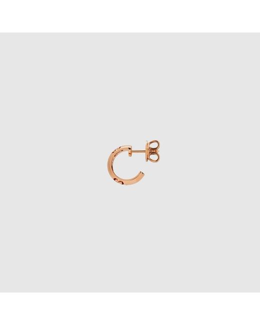 Gucci Metallic Icon 18K Gg Hoop Earrings
