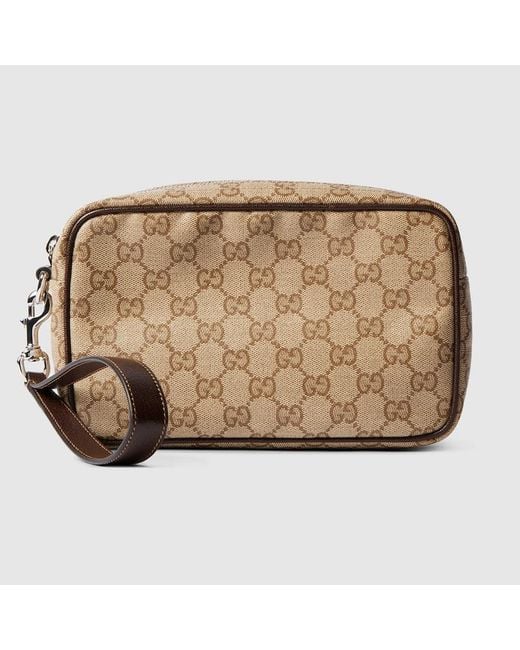 Gucci Brown Essence Classic Small Pouch for men