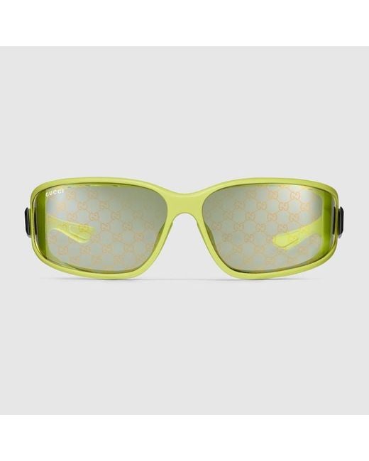 Gafas De Sol Con Montura Rectangular Gucci de color Brown