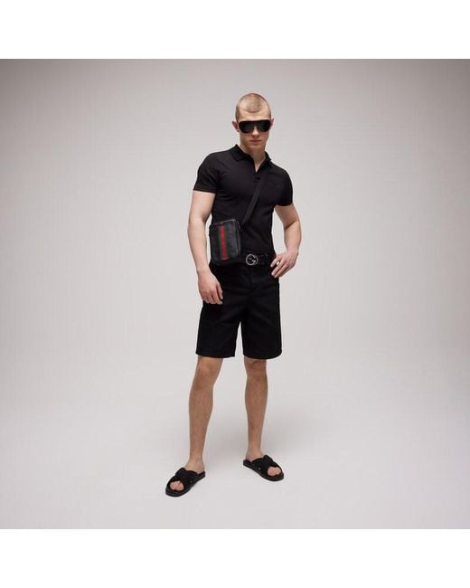 Gucci Black Slide Sandal, Fabric for men