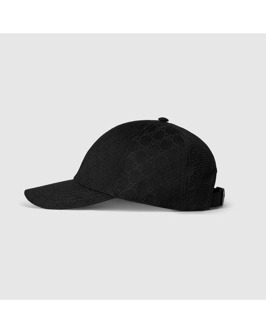Gucci Black Gg Ripstop Polyester Baseball Hat for men