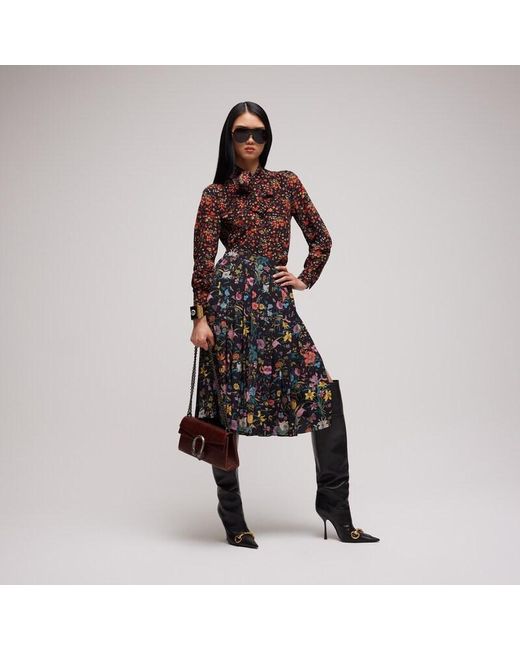 Gucci Brown Printed Silk Shirt
