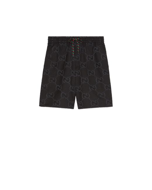 Gucci Black Jumbo gg Canvas Shorts for men