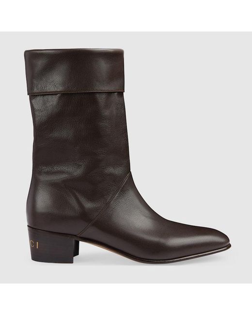 Gucci Brown Heeled Boot for men