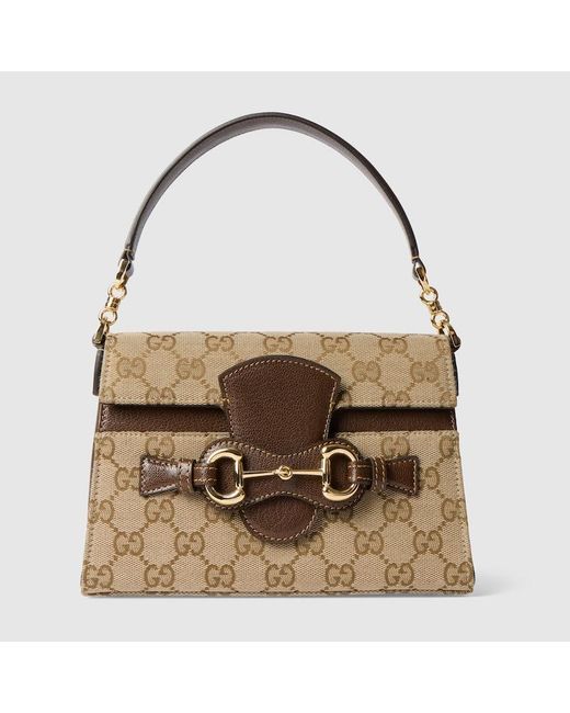 Gucci Brown Horsebit Duomo Small Top Handle Bag