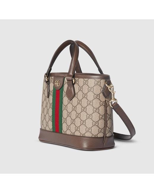 Borsa Shopping Ophidia Misura Piccola di Gucci in Brown