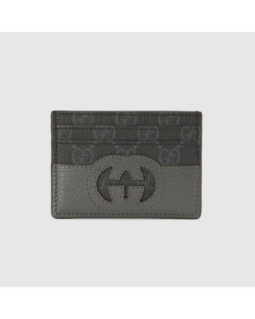 Gucci Kartenetui mit GG Cut-out-Detail in Gray für Herren