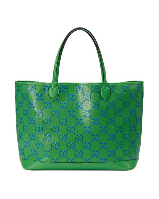 Gucci Green GG Large Embossed Tote Bag for men
