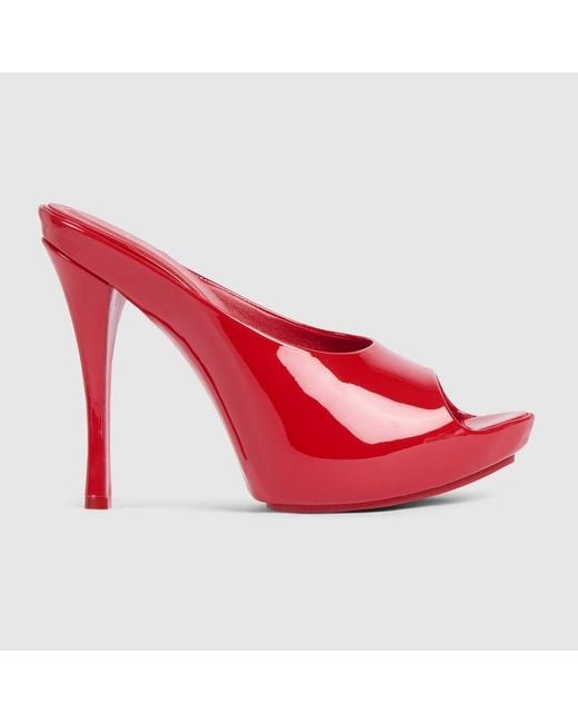 Gucci Red Stiletto Platform Slide, Uk