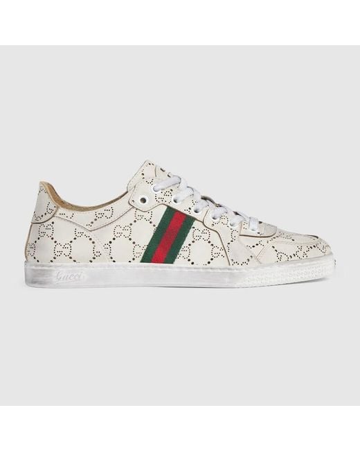 Gucci Metallic Stretch Low-Top Sneaker, Leather